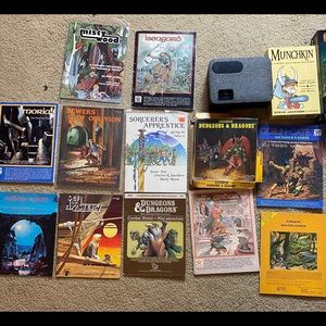Dungeons and Dragons. Projector. Board games.